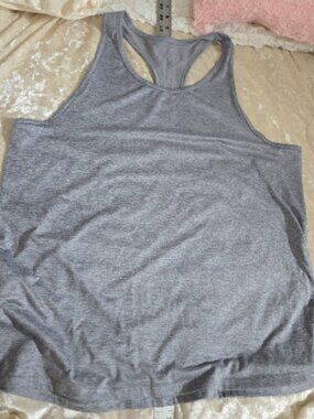 AVIA Athletic Tank Top Women’s Large 12-14 Gray Racerback Workout Activewear